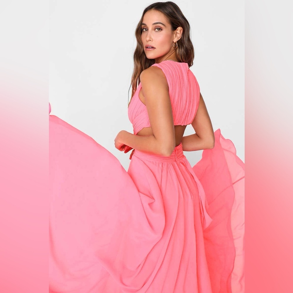 Lulu's Coral Pink Maxi Dress
